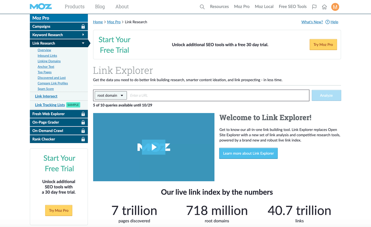 MOZ- herramientas web